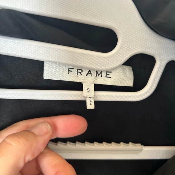 Frame Black Silk Button Down Size Small - Picture 4 of 6